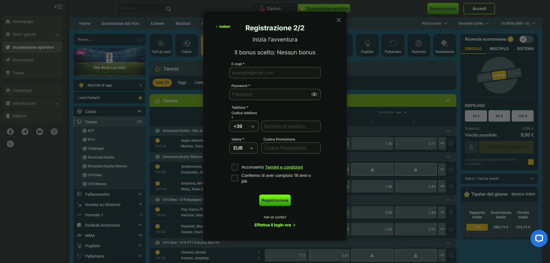 WeltBet Casino registrazione per giocatori italiani 2026